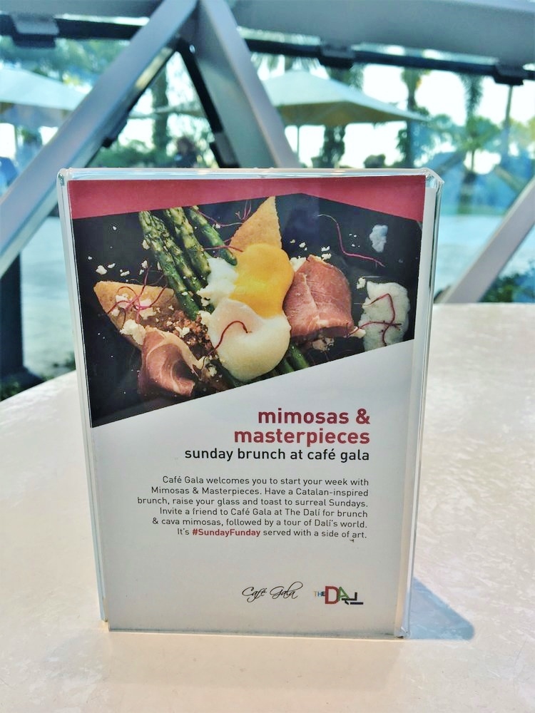 Another insert with an image of a delicious meal advertising a brunch event.